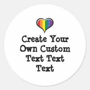 Create your own custom text white Bkgd Ver Classic Round Sticker
