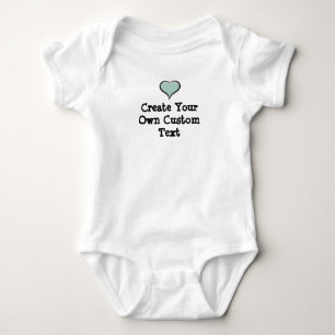 Create your own custom text with Sage Heart Baby Bodysuit