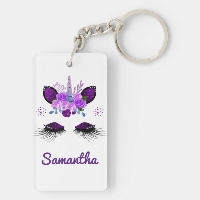Create your own custom unicorn  key ring (Back)