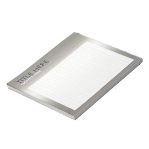 CREATE-YOUR-OWN Custom upload your design silver Notepad
