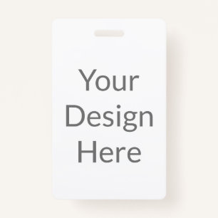 create your own custom vertical pvc plastic badge ID badge