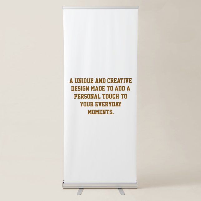 Create Your Own Custom Vertical Retractable Banner (Front)