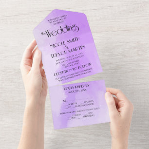 Create Your Own Custom Watercolor Texture (Purple) All In One Invitation