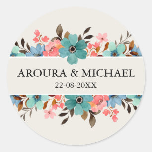 Create your own custom wedding classic round sticker