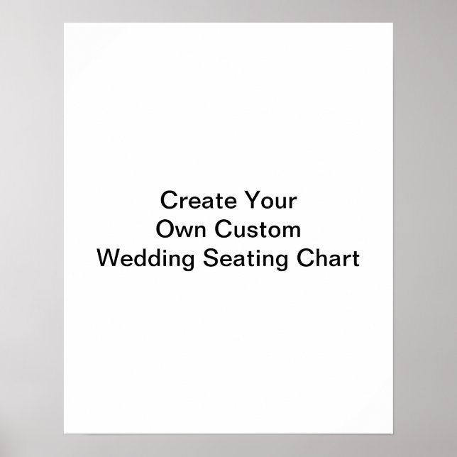 Create Your Own Custom Wedding Guest Seating Chart (Front)
