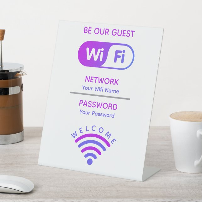 Create Your Own Custom Wifi Network and Password  Pedestal Sign (In SItu)