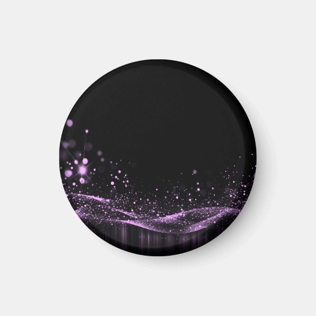 Create Your Own - Customisable Glitter Ribbon Pink Magnet (Front)