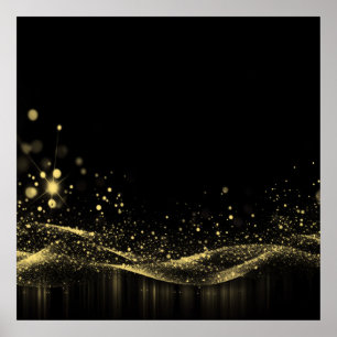 Create Your Own Customisable Glitter Ribbon Yellow Poster
