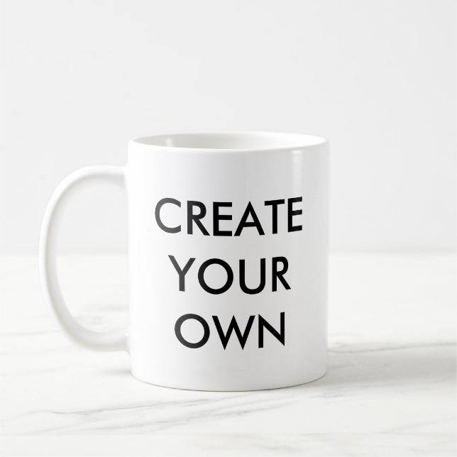 Create Your Own Customisable Large White Mug (Left)