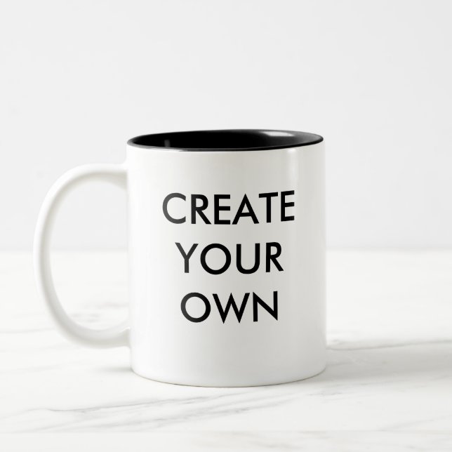 Create Your Own Customisable Two-Tone Mug BLACK (Left)