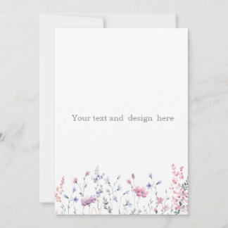 create your own customisable white invitation