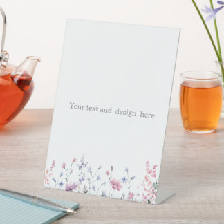 create your own customisable white pedestal sign