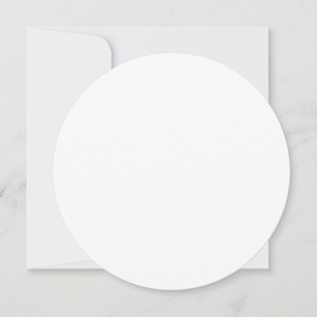Create Your Own Customise 5.25" Circle Invitation (Front)