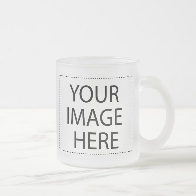 Create Your Own - Customise Blank Frosted Glass Coffee Mug (Right)