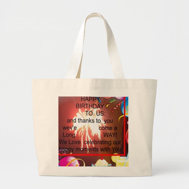 Create your own Customise Product Large Tote Bag (Front)