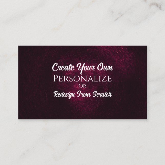 Create Your Own! Customise This Business Card (Front)