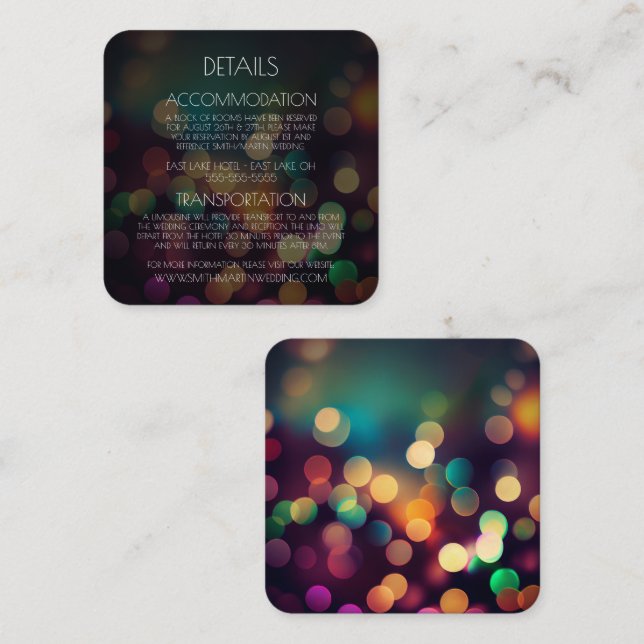 Create Your Own Customised Autumn Bokeh Enclosure Card (Front/Back)
