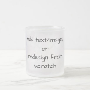Create Your Own Customised Frosted Glass Coffee Mug