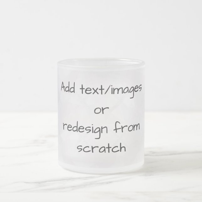 Create Your Own Customised Frosted Glass Coffee Mug (Center)