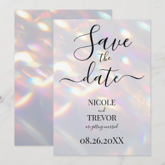 Create Your Own Customised Iridescent Lights Save The Date