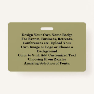 Create Your Own Customised Personalised Identity  ID Badge