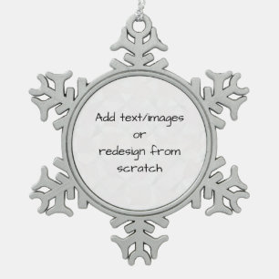 Create Your Own Customised Snowflake Pewter Christmas Ornament