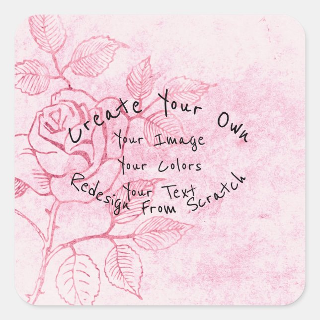 Create Your Own Customised Square Sticker (Front)