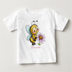 Create Your Own Cute Bumble Bee & Daisy Baby T-Shirt