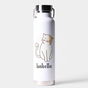 Create Your Own Cute Cat Name  Water Bottle