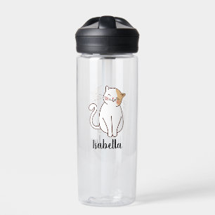 Create Your Own Cute Cat Name Water Bottle