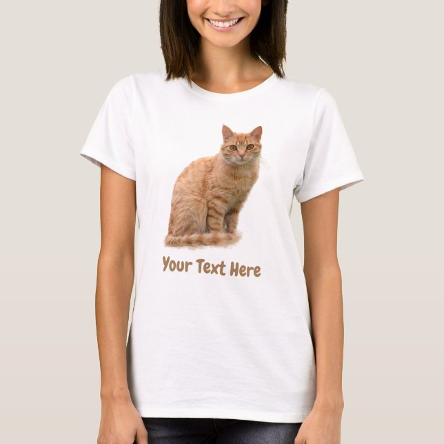 Create Your Own Cute Cat Photo T-Shirt (Front)
