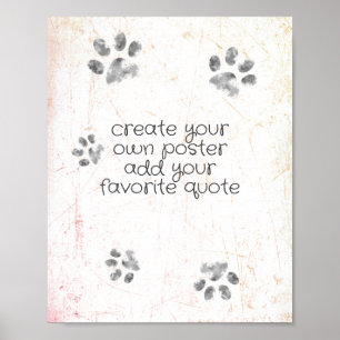 create your own cute dog paw print add text