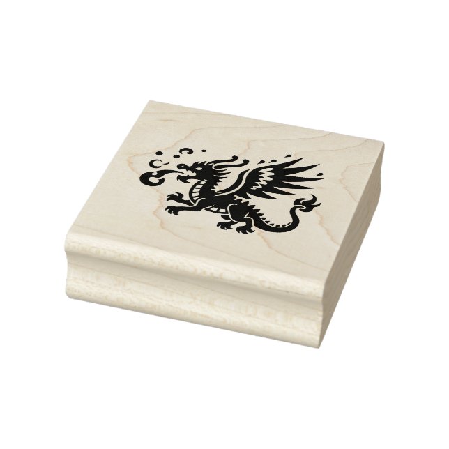 Create Your Own Cute Fire Dragon Fledgling Rubber Stamp (Stamp)