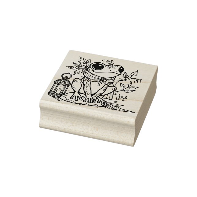 Create Your Own Cute Floral Fairy Frog Rubber Stamp (Stamp)