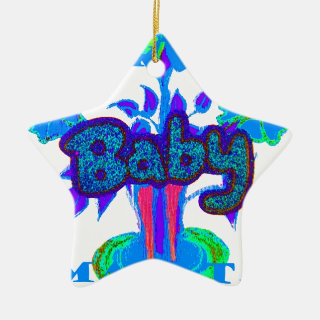 Create Your Own Cute Nice Lovely Glitter Baby   Ceramic Tree Decoration (Front)