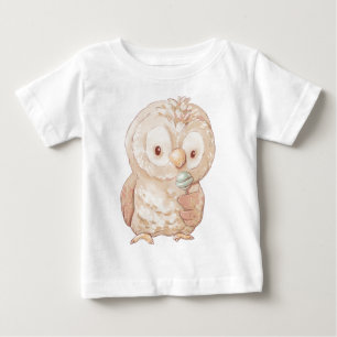 Create Your Own Cute Owl Lollipop Baby T-Shirt