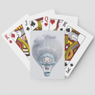 Create Your Own Cute Silly Hot Air Balloon Ride Playing Cards