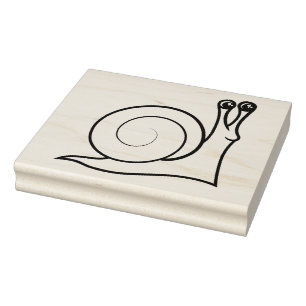 Create Your Own Cute Silly Snail Rubber Stamp