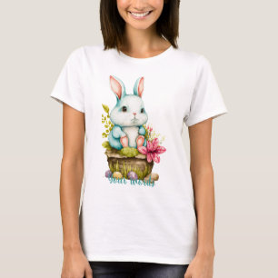 Create Your Own Cute Spring Bunny T-Shirt