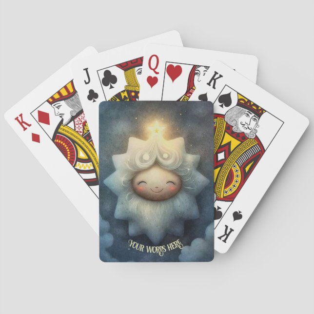 Create Your Own Cute Starlit Sky Playing Cards (Back)