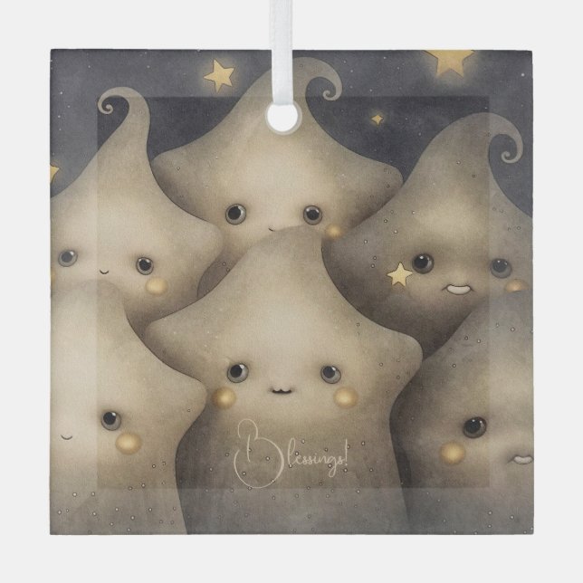 Create Your Own Cute Stars Glass Tree Decoration (Front)
