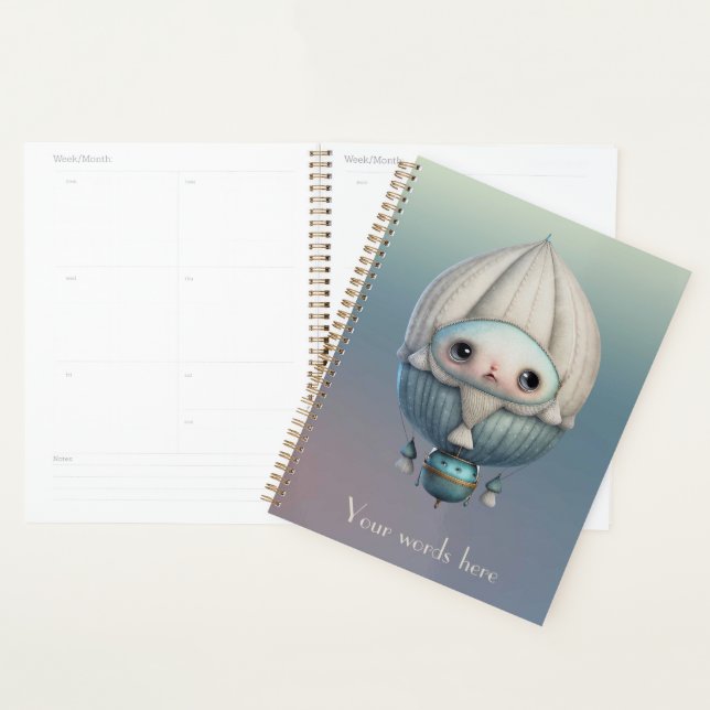 Create Your Own Cute Steampunk Hot Air Balloon Planner (Display)