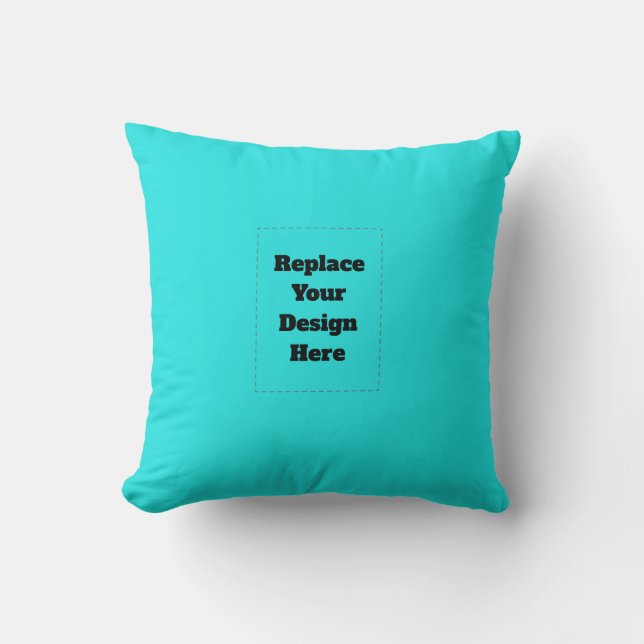 Create Your Own cyan Cushion (Front)