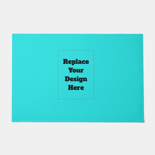 Create Your Own cyan Doormat (Front)