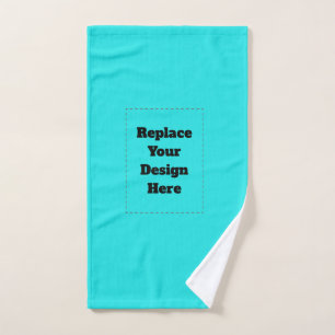Create Your Own cyan Hand Towel
