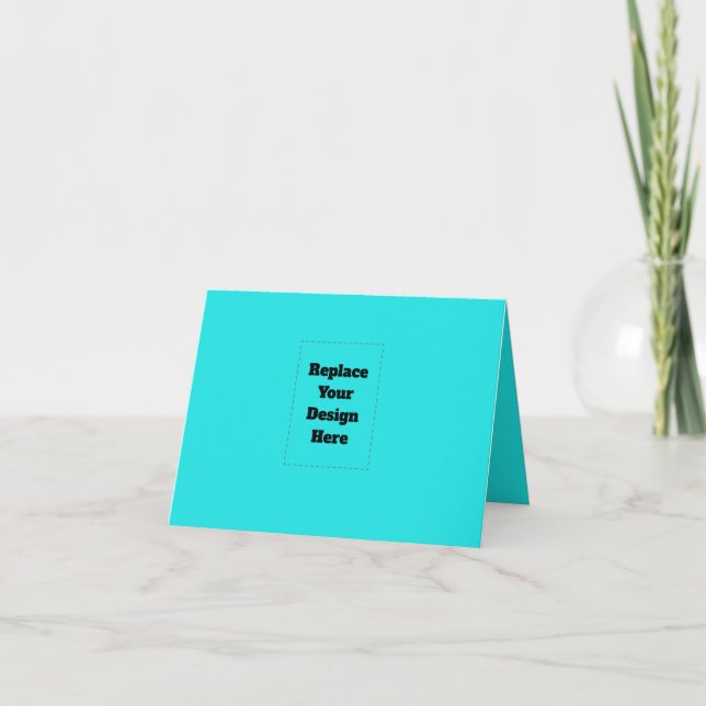 Create Your Own cyan Holiday Card (Front)