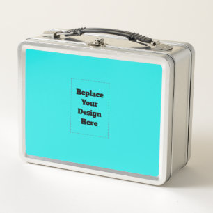 Create Your Own cyan Metal Lunch Box