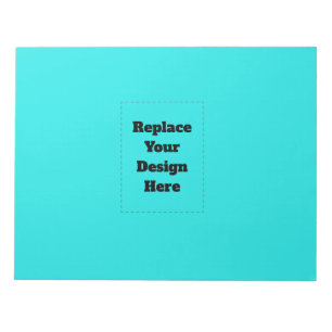 Create Your Own cyan Notepad