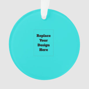 Create Your Own cyan Ornament
