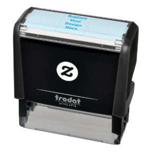 Create Your Own cyan Self-inking Stamp